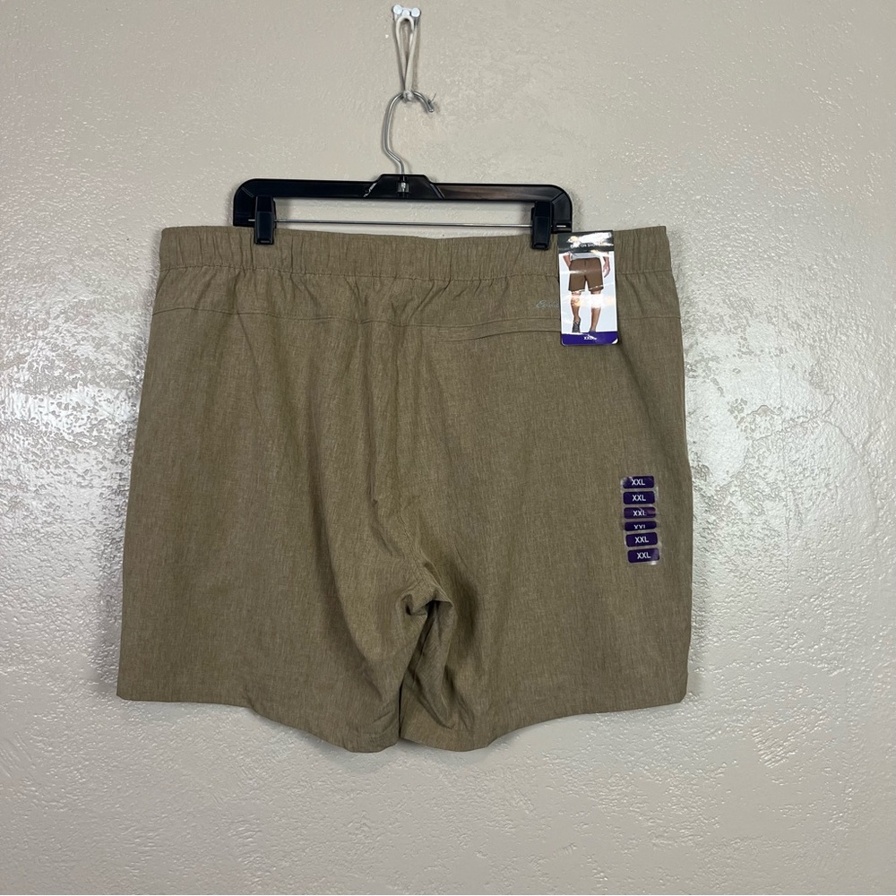 Eddie Bauer Drawstring Waist Shorts Khaki UPF 50 Water Repellent Men XXL - Picture 7 of 10